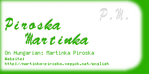 piroska martinka business card